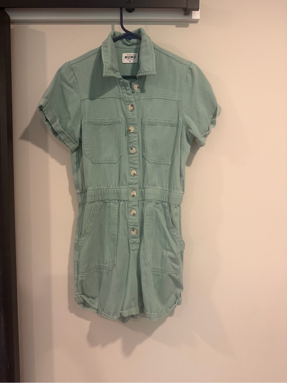 Showmeyourmumu Canyon  Green Short Sleeve One-Piece Romper